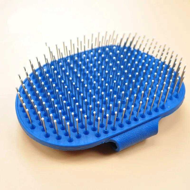 Brosse de bain et de massage pour animaux | Gant en caoutchouc anti - poils - Entre Chat et Chien