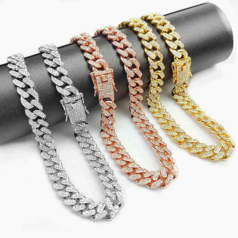 Luxury Cuban Link Collar for Cats with Rhinestones - Gold, Rose Gold, Silver Options