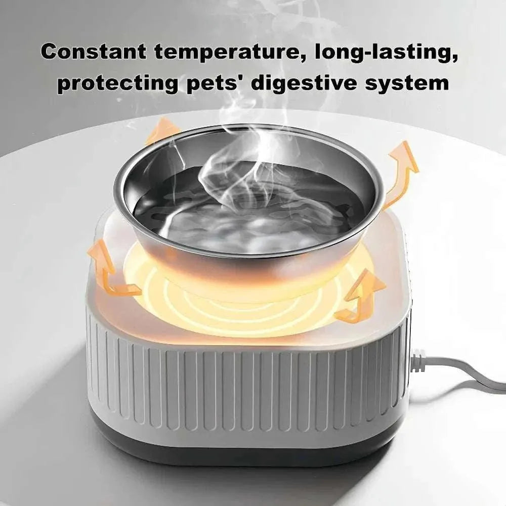 Heated pet bowl | Constant temperature water & food in winter