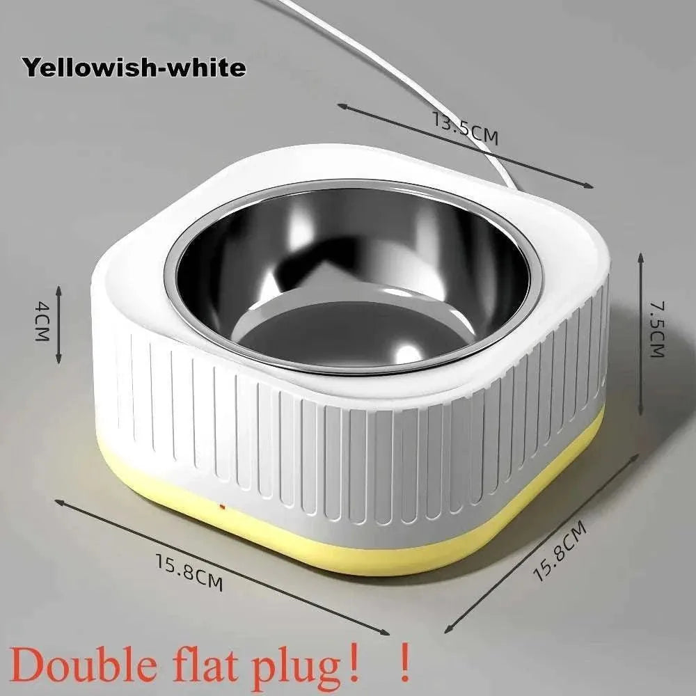 Heated pet bowl | Constant temperature water & food in winter