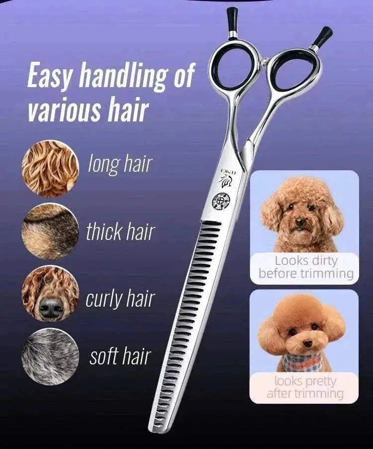 Fenice Grooming Scissors - Thinning in JP 440C Stainless Steel | Precision & Comfort