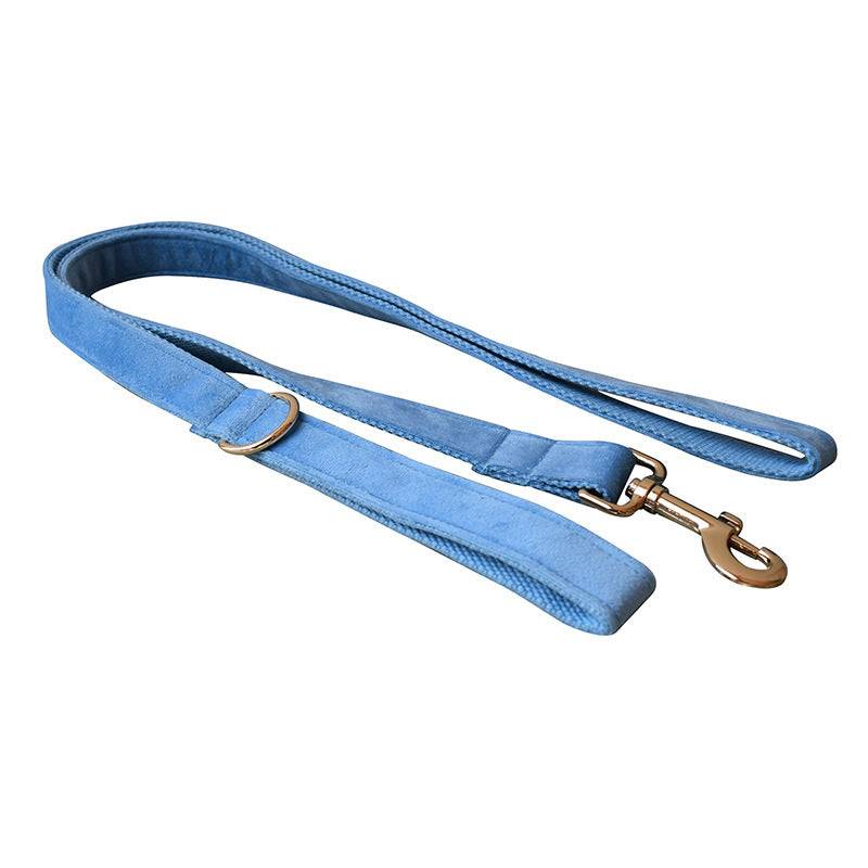 Collier en Velours Bleu pour Chiens - Élégance et Confort