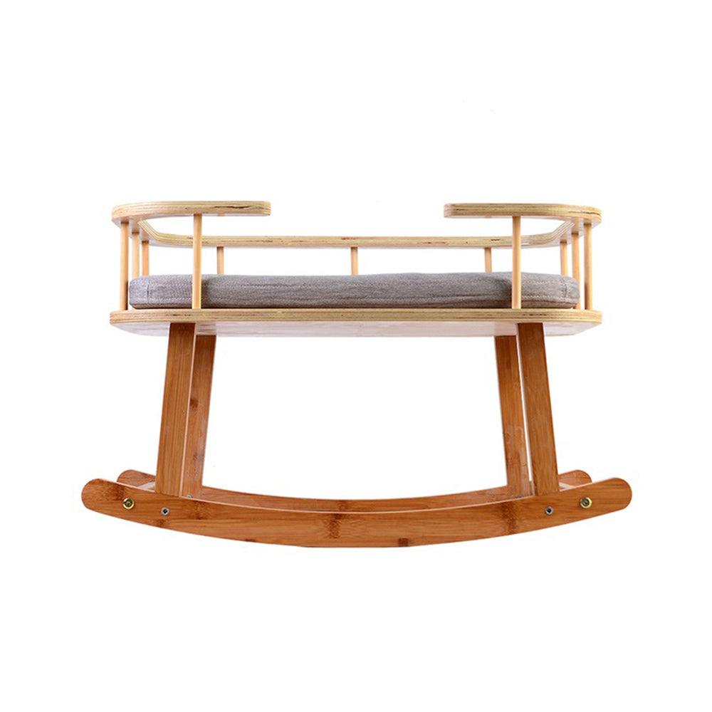 Lit INSTACHEW Rockaby | Canapé en Bambou Élégant avec Coussin Doux pour Chats et Chiens - Entre Chat et Chien