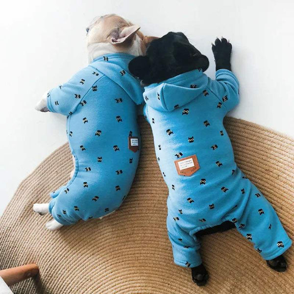Warm pajamas for dogs | Cozy winter hoodie
