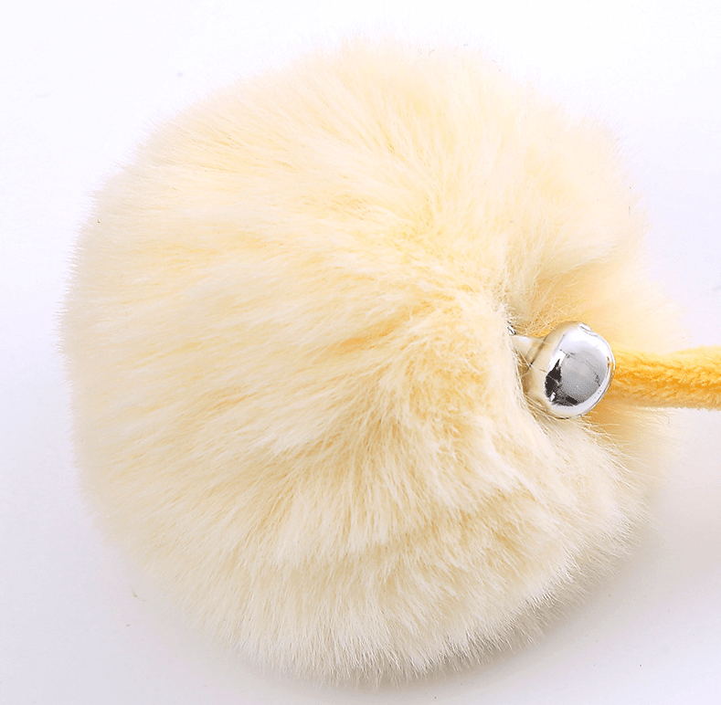 Jouet interactif pour chat | Ventouse & Lapin en boule de poils sur ressort - Entre Chat et Chien