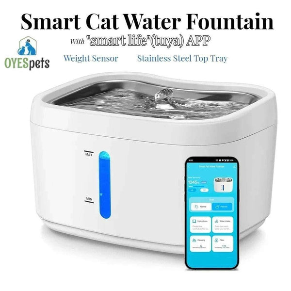 Smart Water Fountain for Cats & Dogs | 2.5L Stainless Steel with Smart Sensor