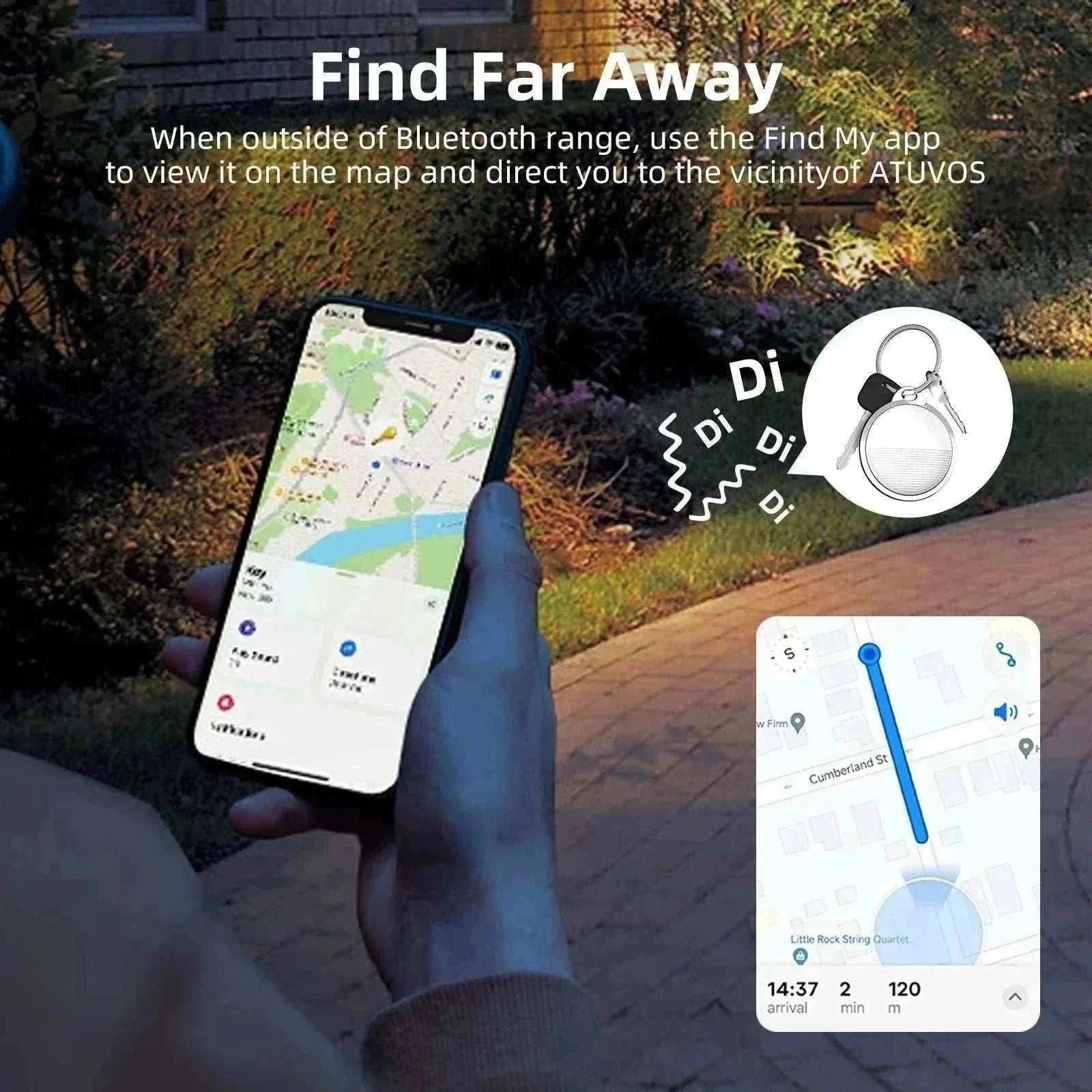 Mini traceur GPS compatible Apple Find My avec localisation Bluetooth pour animaux, compacte et étanche, anti-perte avec alertes en temps réel.