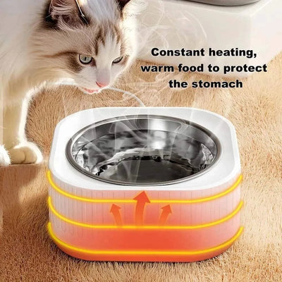 Heated pet bowl | Constant temperature water & food in winter