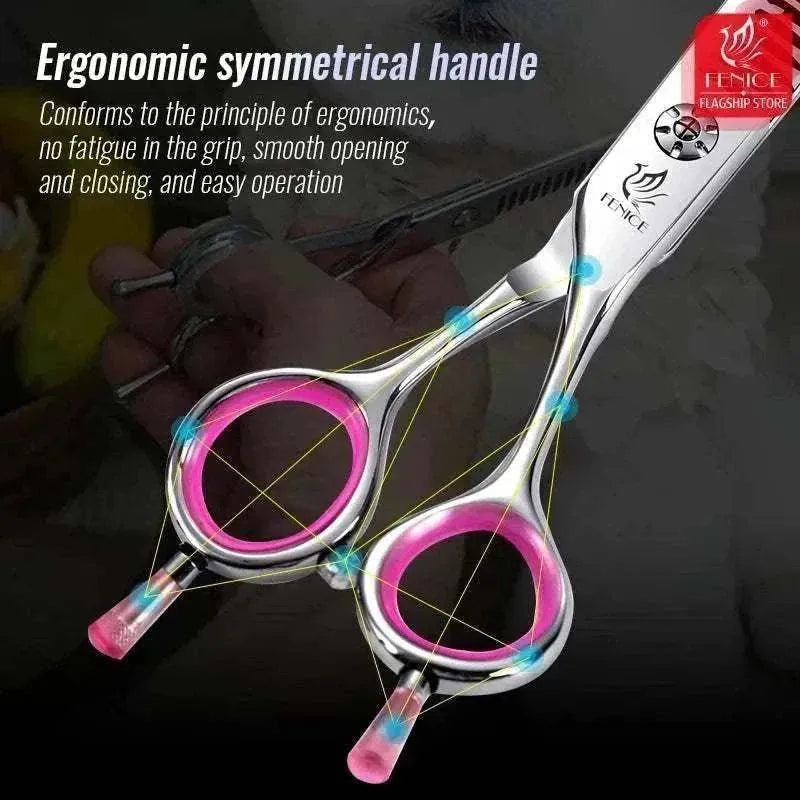 Fenice Grooming Scissors - Thinning in JP 440C Stainless Steel | Precision & Comfort